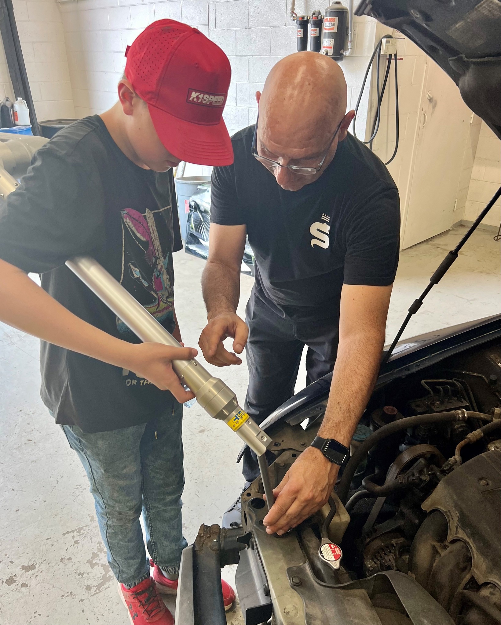 Volunteers helping seniors